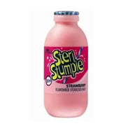 Steri Stumpie strawberry flavoured low fat milk 350ml bottle front view