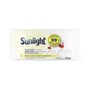 Sunlight Mild Baby Cleansing Face & Body Bar Soap 175g packaging with germ protection claim.
