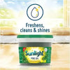Sunlight Pine Gel Multipurpose Cleaner 1L tub on wooden surface with text "Freshens, cleans & shines."