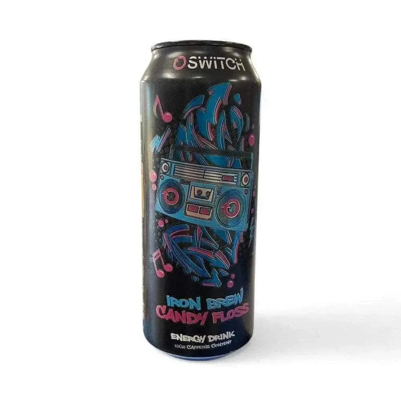 Switch Iron Brew Candy Floss Energy Drink 500ml can.