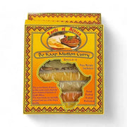 Taste of Africa Bo Kaap Mutton Curry spice mix packet with recipe for authentic South African curry