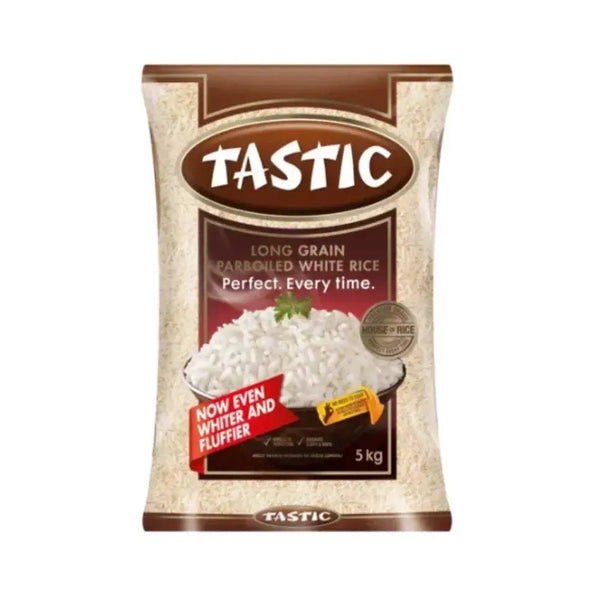 Tastic Long Grain Parboiled White Rice 5kg nutritious fluffy white rice package