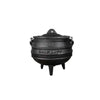 Traditional 3-Legged Cast Iron Pot 0.7L with carrying handle and lid for outdoor cooking