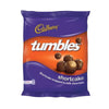Tumbles Shortcake Cadbury 65g package with milk chocolate coating