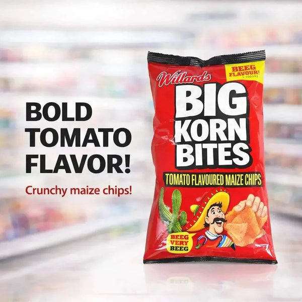Willards Big Korn Bites Tomato 120g Facebook Ad