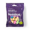 Woolworths Fantastical Coloured Eggs Giant - 150g packaging featuring vibrant multi-colored candy-coated chocolate eggs.