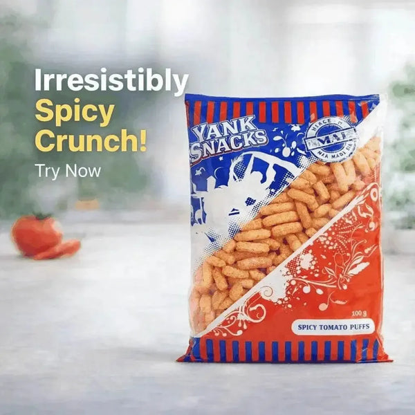 Yank Snacks Maize Puffs Spicy Tomato - 100g Facebook Ad
