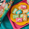 Pack of Bakers Zoo Biscuits with colorful iced animal shapes and playful designs