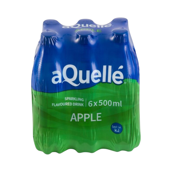 aQuellé Flavoured Sparkling Water - Apple 500ml (Pack of 6 x 500ml)