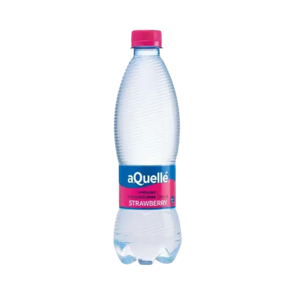 aQuellé Flavoured Sparkling Water - Strawberry (Pack of 6 x 500ml)