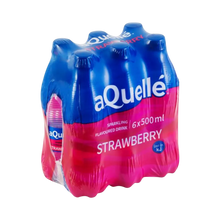 aQuellé Flavoured Sparkling Water - Strawberry (Pack of 6 x 500ml)