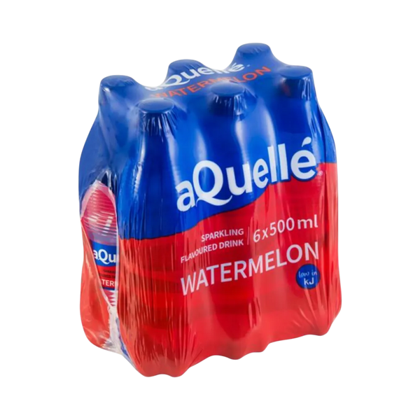 aQuellé Flavoured Sparkling Water - Watermelon (Pack of 6 x 500ml)