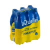 aQuellé Pineapple Flavoured Sparkling Water six-pack of 500ml bottles angled view