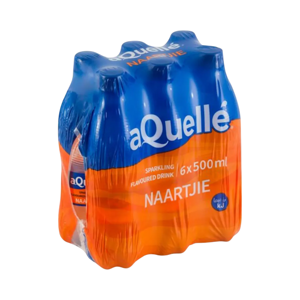 aQuellé Flavoured Sparkling Water - Naartjie (Pack of 6 x 500ml)