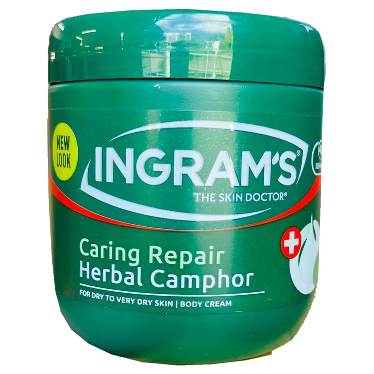 Ingram's Herbal Camphor body cream 400ml green jar