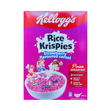 Kellogg's Rice Krispies Strawberry Flavoured Cereal 340g current front pack
