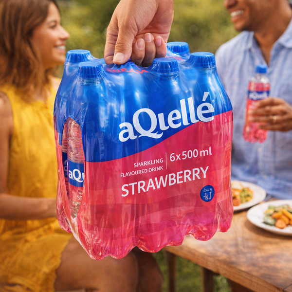 aQuellé Flavoured Sparkling Water - Strawberry (Pack of 6 x 500ml) Facebook Ad