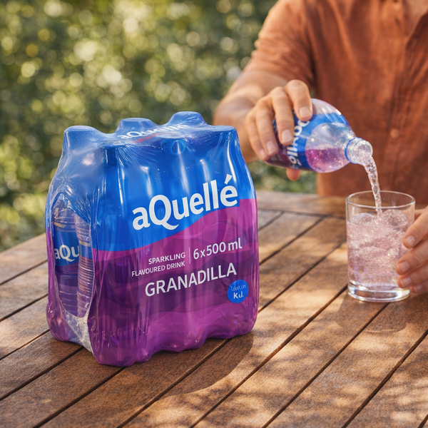 aQuellé Flavoured Sparkling Water - Granadilla (Pack of 6 x 500ml) Facebook Ad