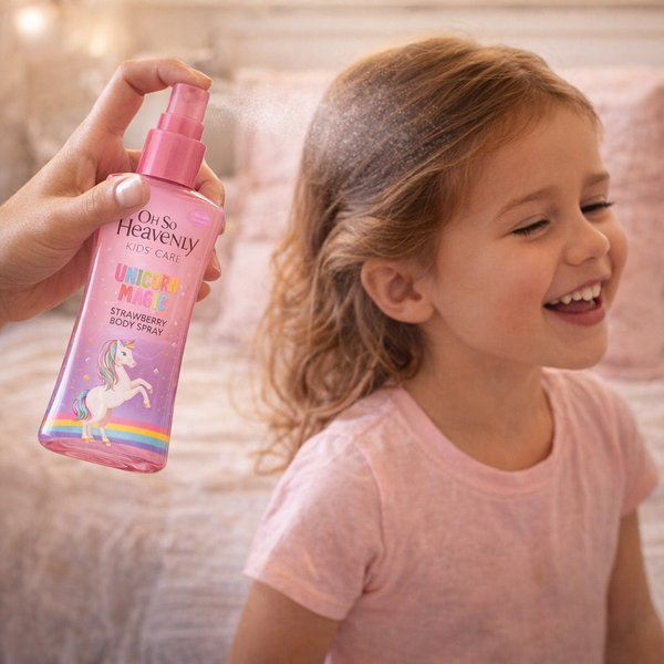 Oh So Heavenly Kid's Care Body Spray - Unicorn Wishes Strawberry (90ml) Facebook Ad